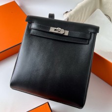 Hermes Kelly Ado Backpack in Black Box Calf Leather Hermes Kelly Ado Backpack in Black Box Calf Leather