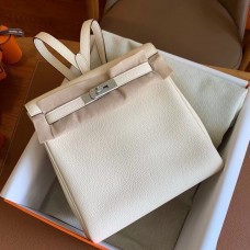 Hermes Kelly Ado Backpack in Nata Clemence Leather Hermes Kelly Ado Backpack in Nata Clemence Leather