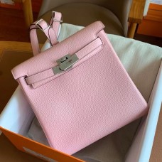 Hermes Kelly Ado Backpack in Rose Sakura Clemence Leather Hermes Kelly Ado Backpack in Rose Sakura Clemence Leather