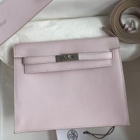 Hermes Kelly Danse II Bag In Mauve Pale Evercolor Calfskin Hermes Kelly Danse II Bag In Mauve Pale Evercolor Calfskin