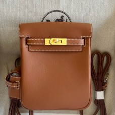 Hermes Kelly Jump Backpack in Gold Swift Calfskin Hermes Kelly Jump Backpack in Gold Swift Calfskin