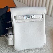 Hermes Kelly Jump Backpack in Gris Pale Swift Calfskin Hermes Kelly Jump Backpack in Gris Pale Swift Calfskin