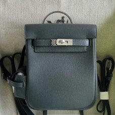 Hermes Kelly Jump Backpack in Gris Misty Swift Calfskin Hermes Kelly Jump Backpack in Gris Misty Swift Calfskin