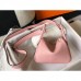 Hermes Mini Lindy Bag In Pink Clemence Leather