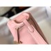Hermes Mini Lindy Bag In Pink Clemence Leather