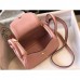 Hermes Mini Lindy Bag In Pink Clemence Leather