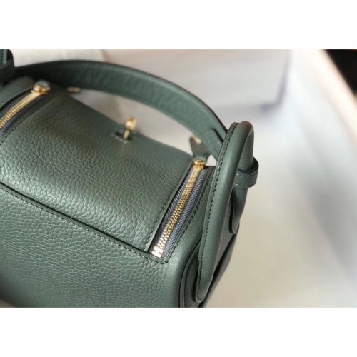 Hermès Lindy Mini Clemece Vert Amande GHW - Kaialux