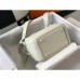 Hermes Mini Lindy Bag In White Clemence Leather