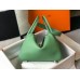Hermes Lindy 26cm Bag In Vert Criquet Clemence With GHW