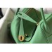 Hermes Vert Criquet Clemence Lindy 30cm Bag with GHW