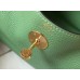 Hermes Lindy 26cm Bag In Vert Criquet Clemence With GHW