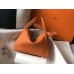 Hermes Lindy 26cm Bag In Orange Clemence With PHW