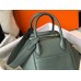 Hermes Vert Amande Clemence Lindy 30cm Bag with GHW