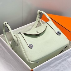 Hermes Lindy 30cm Bag In Vert Fizz Clemence Leather Hermes Lindy 30cm Bag In Vert Fizz Clemence Leather