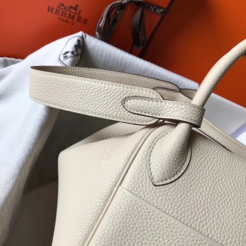 Replica Hermes Lindy 30cm Bag In Taupe Clemence Leather GHW