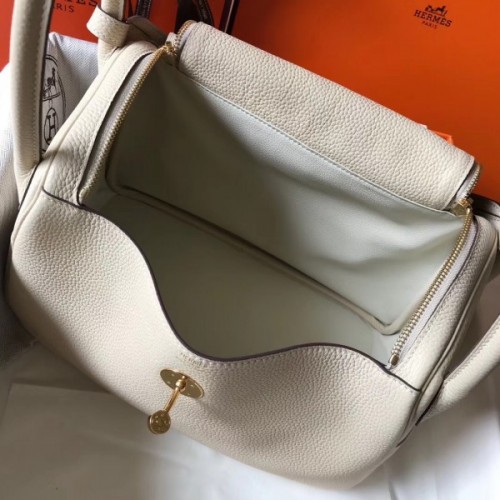 Replica Hermes Lindy 30cm Bag In Taupe Clemence Leather GHW