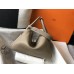 Hermes Gris Tourterelle Clemence Lindy 30cm Bag with GHW