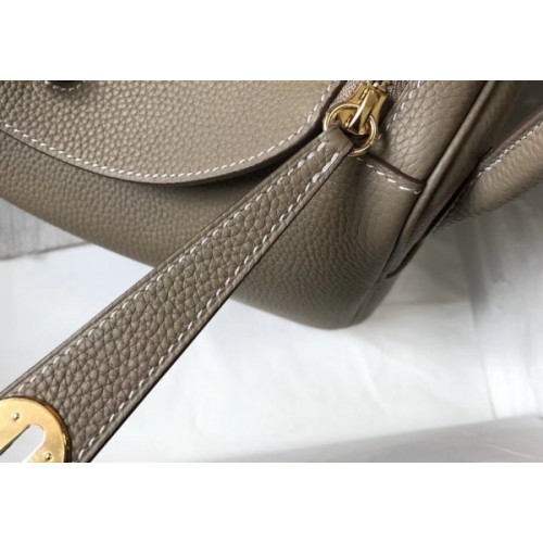 Replica Hermes Lindy 30cm Bag In Gris Tourterelle Clemence Leather GHW