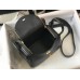 Hermes Mini Lindy Bag In Black Clemence Leather