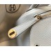 Hermes Mini Lindy Bag In Pearl Grey Clemence Leather