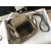 Hermes Mini Lindy Bag In Taupe Clemence Leather