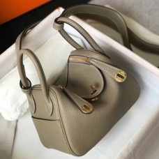 Replica Hermes Lindy 26cm Bag In Gris Tourterelle Clemence With PHW