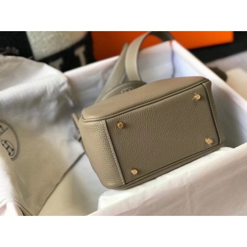 Replica Hermes Lindy 26cm Bag In Gris Tourterelle Clemence Leather PHW