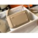 Hermes Mini Lindy Bag In Trench Clemence Leather