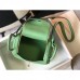 Hermes Lindy Mini Bag In Vert Criquet Clemence Calfskin