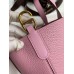 Hermes In The Loop 18 Handmade Bag in Mauve Sylvestre Clemence Leather