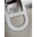 Hermes In The Loop 18 Handmade Bag in Pearl Grey Clemence Leather