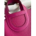 Hermes In The Loop 18 Handmade Bag in Rose Purple Clemence Leatherther