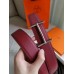 Hermes H d'Ancre Reversible Belt In Gold/Red Epsom Leather