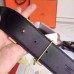 Hermes H Belt Buckle & Black Epsom 32 MM Strap