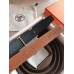 Hermes Quizz 32mm Reversible Belt In Brown Clemence Leather