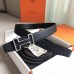 Hermes Tonight 38MM Reversible Belt In Black Clemence Leather