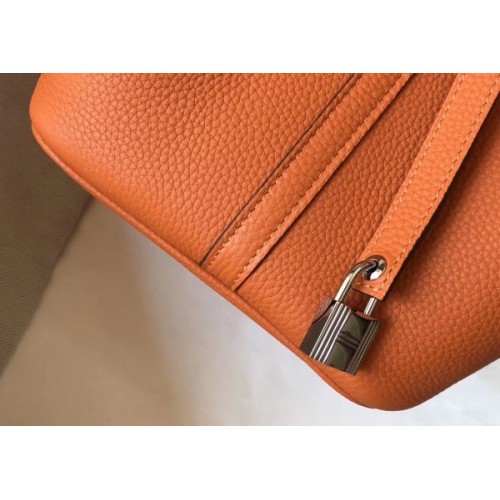 Replica Hermes Garden Party 30 Bag In Orange Taurillon Leather