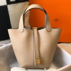  Hermes Picotin Lock 18 Bag In Trench Clemence Leather