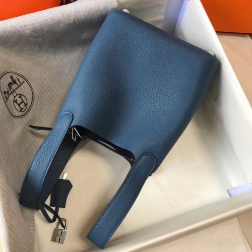 Hermes Agate Taurillon Clemence Leather Picotin Lock Bag