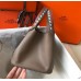 Hermes Taupe Picotin Lock 18 Bag With Braided Handles
