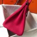 Hermes Birkin 30cm 35cm Bag In Rose Red Clemence Leather