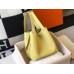 Hermes Picotin Lock 22 Bag In Jaune Poussin Clemence Leather