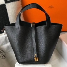 Replica Hermes Picotin Lock 22 Bag In Orange Clemence Leather