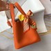 Hermes Orange Picotin Lock MM 22cm Bag