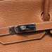 Hermes Brown Clemence Birkin 40cm Handmade Bag