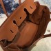 Hermes Brown Clemence Birkin 40cm Handmade Bag