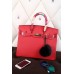 Hermes Red Clemence Birkin 40cm Handmade Bag