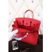Hermes Red Clemence Birkin 40cm Handmade Bag