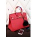 Hermes Red Clemence Birkin 40cm Handmade Bag