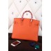 Hermes Orange Clemence Birkin 40cm Handmade Bag
